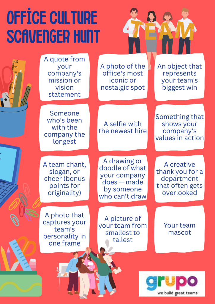 office culture scavenger hunt
