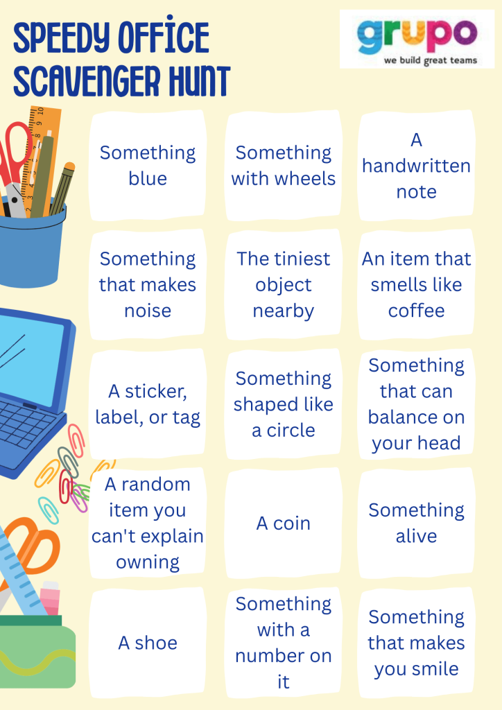 speed hunt office scavenger hunt