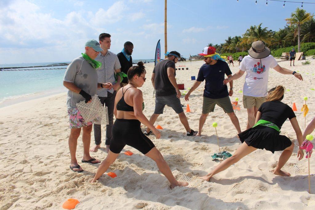 Beach Team Building Activity in Playa del Carmen